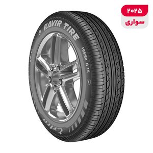 لاستیک خودرو رادیال کویر تایر مدل KB33 با کاربری سواری و سایز رینگ 15 اینچ، فاق 60 درصد پهنا و پهنای 195 میلی‌متر، شاخص تحمل وزن 88 و شاخص سرعت H (حداکثر سرعت 210 کیلومتر بر ساعت)، ساخت ایران، دارای تایر تیوبلس و تکنولوژی رادیال، 1 حلقه
