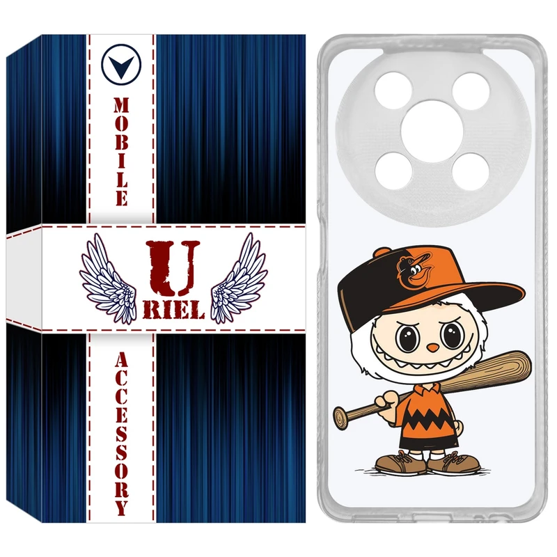 کاور یوریل مدل Clear کد 128 طرح لبوبو Labubu مناسب برای گوشی موبایل وکال V2 / V2 Lite