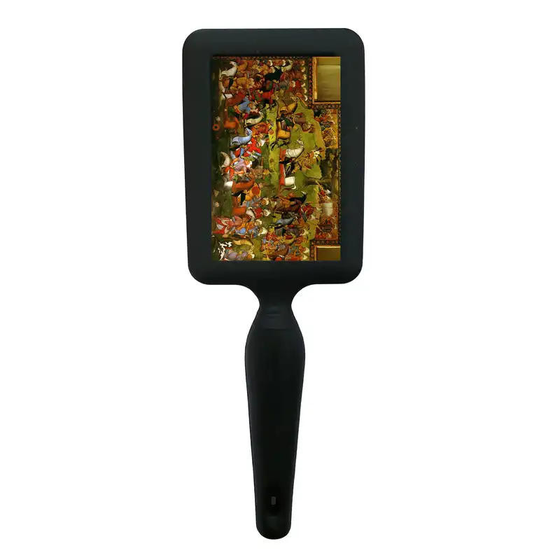 برس مو طرح نقاشی قهوه خانه ای مدل B1070