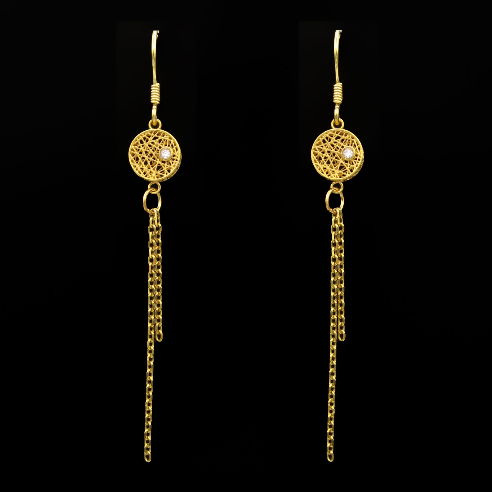 گوشواره طلا 18 عیار زنانه مانچو مدل efgs026 - - 2