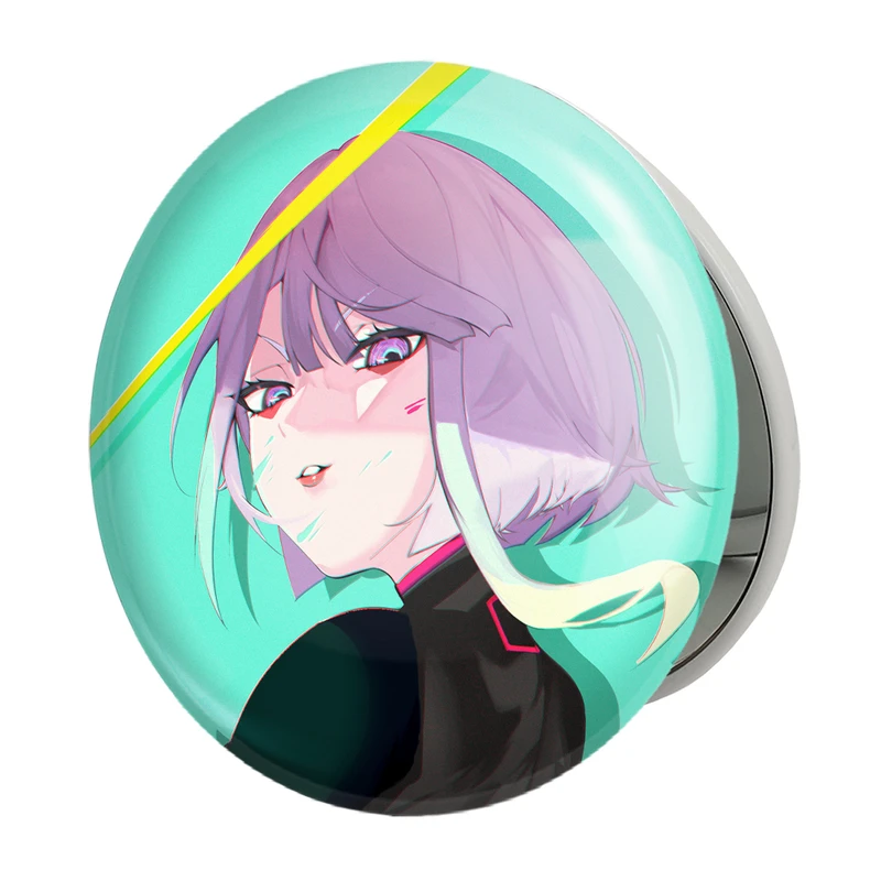 آینه جیبی خندالو طرح لوسی انیمه سایبر بانک Cyberpunk مدل تاشو کد 22436 