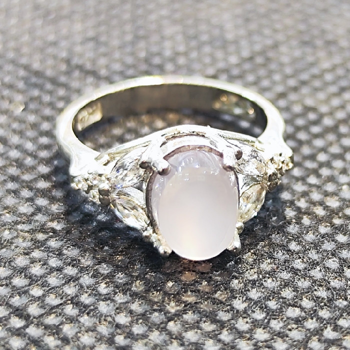 انگشتر نقره زنانه مدل سنگ عقیق یمانی کبود کد 5400