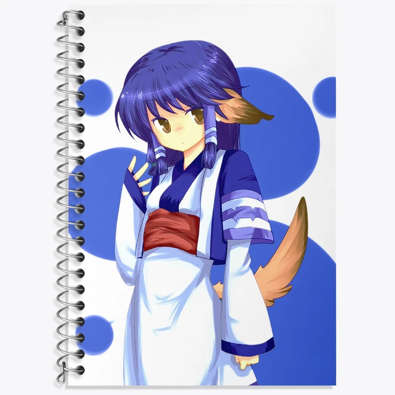 دفتر زبان 50 برگ خندالو مدل سه خط طرح بازی Utawarerumono کد 35360