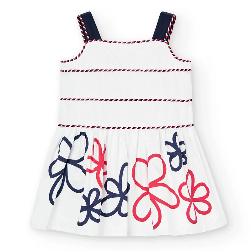 پیراهن بدون آستین یقه باز دخترانه مدل 706160 پاپیون