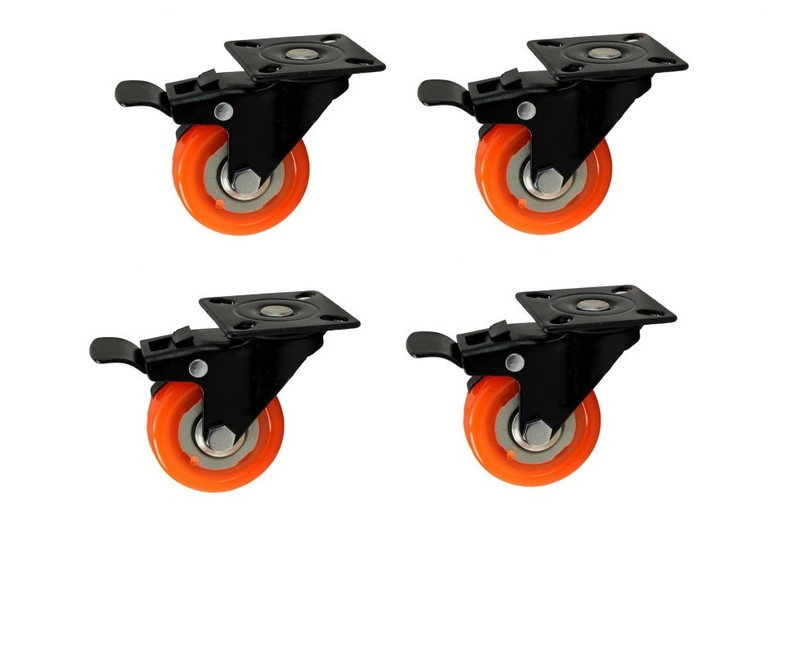 چرخ کفی‌دار مدل ترمز دار کد CHKT04 مجموعه 4 عددی