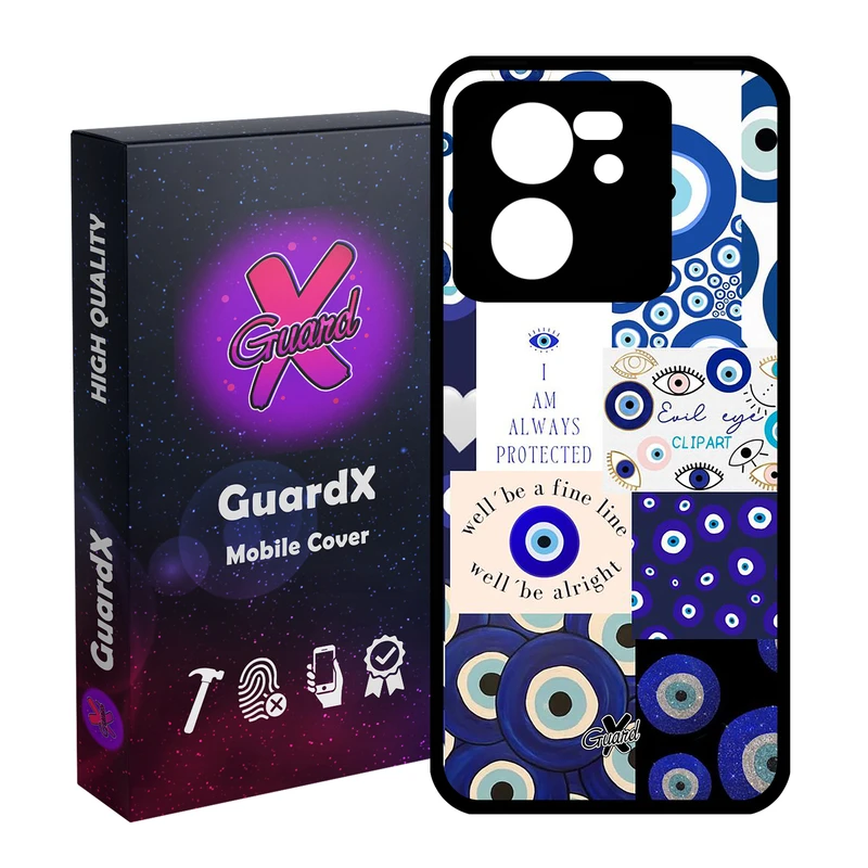 کاور گارد ایکس طرح چشم نظر مدل Glass10430 مناسب برای گوشی موبایل شیائومی 13T/13T Pro/Redmi K60 Ultra