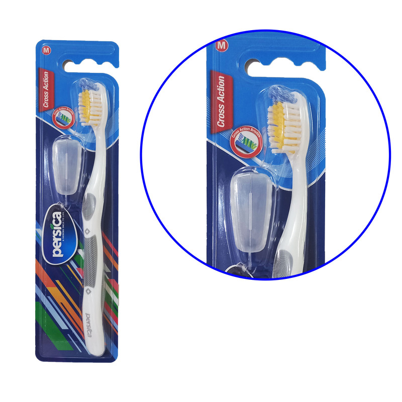 مسواک پرسیکا مدل کراس اکشن کد DT-319 با برس متوسط مسواک پرسیکا مدل کراس اکشن کد DT-319 با برس متوسط
