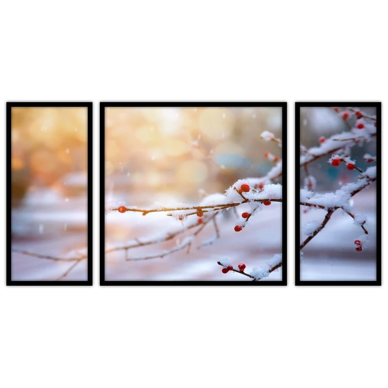 تابلو بکلیت طرح تصویر هنری و دکوراتیو مدل B-bu3461 مجموعه 3 عددی