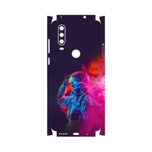MAHOOT Smoke Rainbow Digital Art 1-FullSkin Cover Sticker for Motorola One Action