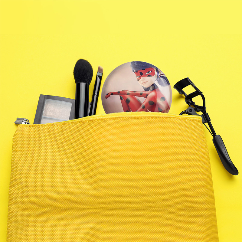 آینه جیبی خندالو مدل دختر کفشدوزکی و پسر گربه ای  کد 2817