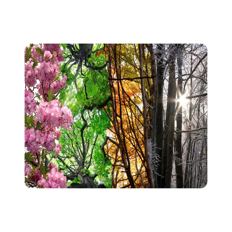 ماوس پد اطلس آبی  طرح چهار فصل و بهار و تابستان و پاییز و زمستان مدل T6939