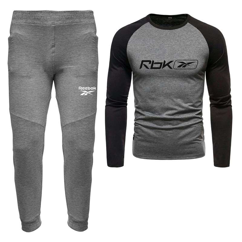 ست تی شرت و شلوار مردانه مدل 04081756 رنگ طوسی