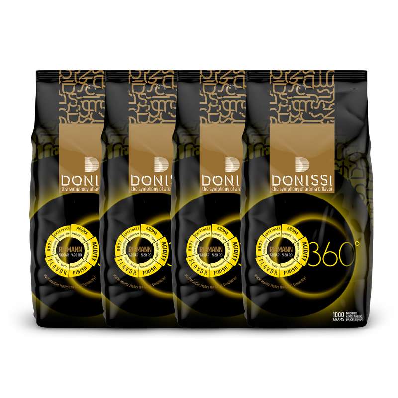 دانه قهوه ربوستا ریمان دونیسی - 1000 گرم بسته 4 عددی