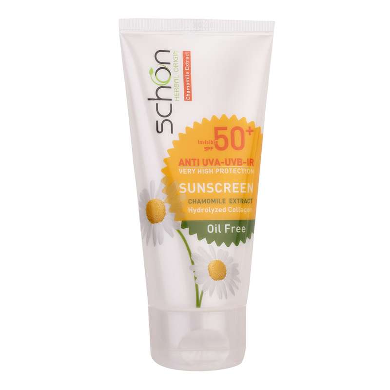 کرم ضد افتاب بدون رنگ شون SPF50 مدل بابونه محافظ UVA ،UVB، مناسب پوست چرب حجم 50 میلیلیتر کرم ضد افتاب بدون رنگ شون SPF50 مدل بابونه محافظ UVA ،UVB، مناسب پوست چرب حجم 50 میلیلیتر