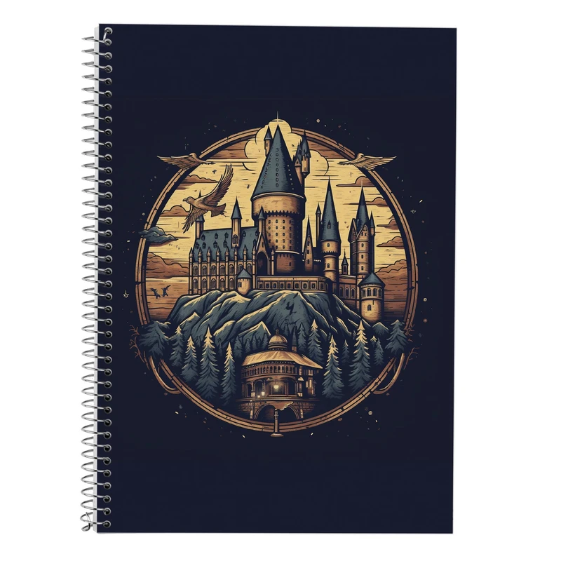 دفتر زبان 50 برگ مدوپد مدل دوخط طرح هری پاتر harrypotter کد DF10202