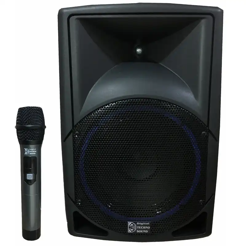 اکو پرتابل تکنوسوند مدل 12inch-PTR4W-P به همراه میکروفن بی سیم