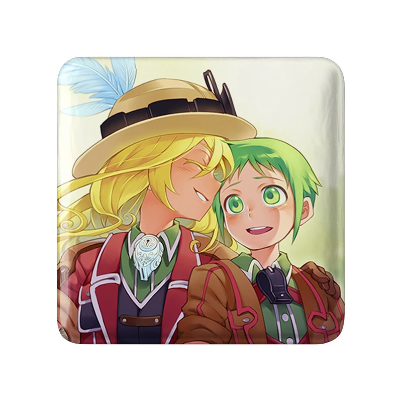 مگنت خندالو طرح تورکا و لیزا انیمه ساخته شده پرتگاه Made in Abyss  مدل مربعی کد 22082