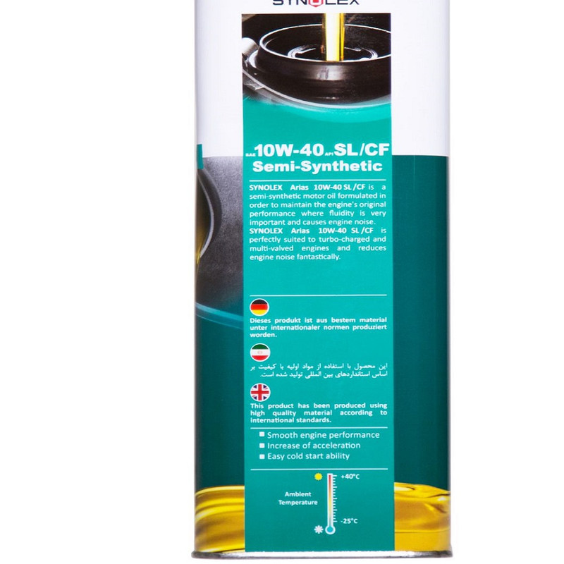 روغن موتور سینولکس مدل 10W-40 SL حجم 4 لیتر