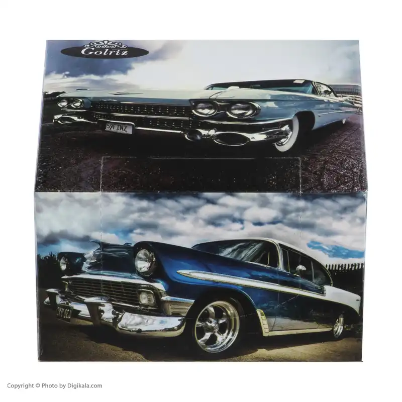 دستمال کاغذی 50 برگ گلریز طرح ماشين لوکس