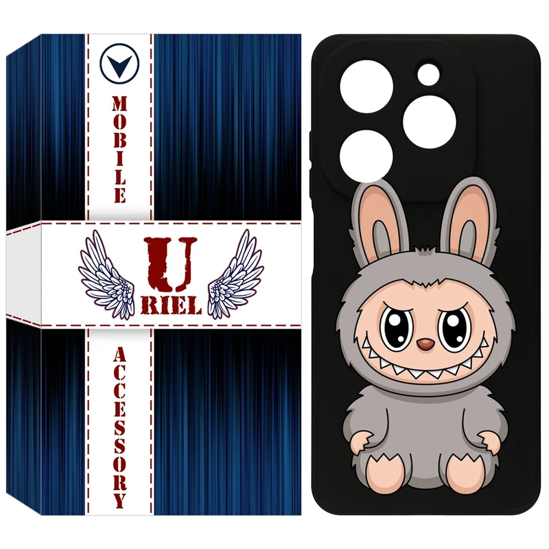 کاور یوریل مدل KSH کد 142 طرح عروسک لبوبو مناسب برای گوشی موبایل تکنو Spark 20 / Spark Go 2024