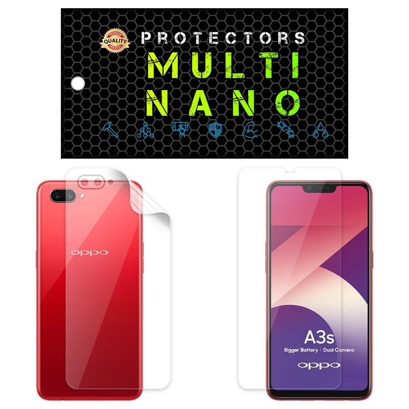 محافظ صفحه نمایش مولتی نانو مدل X-SFT مناسب برای گوشی موبایل اوپو A3S به همراه محافظ پشت