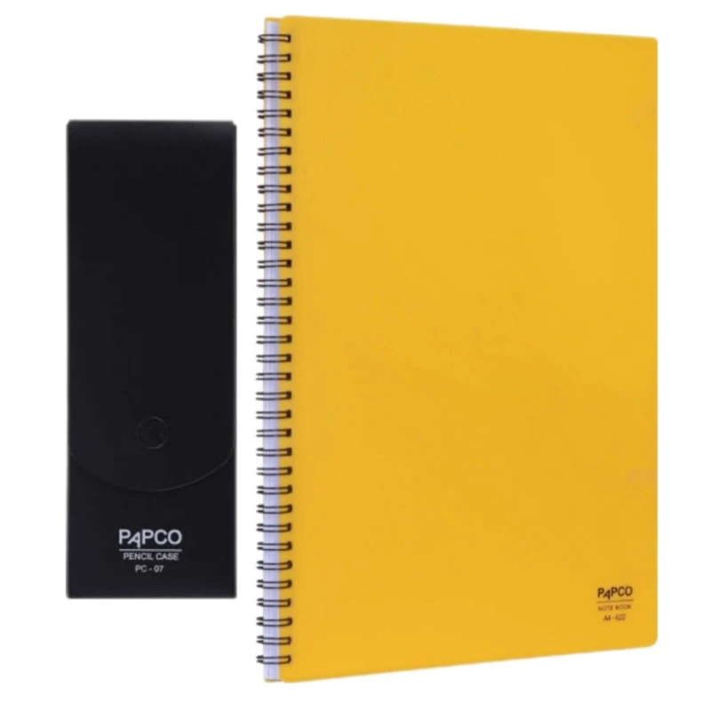 دفتر مشق پاپکو مدل A4-80 کد 1111 به همراه جامدادی