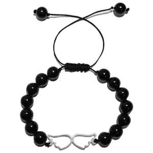 دستبند نقره زنانه طرح بال فرشته