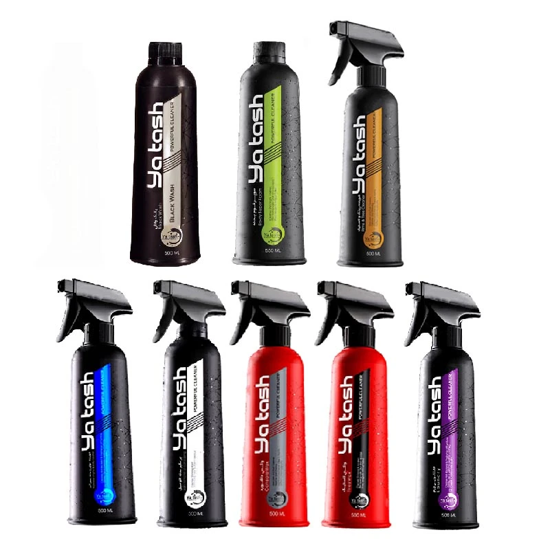اسپری صفر شویی و نگه داری و تمیز کننده خودرو یاتاش مدل تریگر دار حجم 500 میلی لیتر مجموعه 8 عددی 