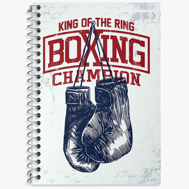دفتر زبان 50 برگ خندالو مدل دو خط طرح بوکس (Boxing) کد F2530