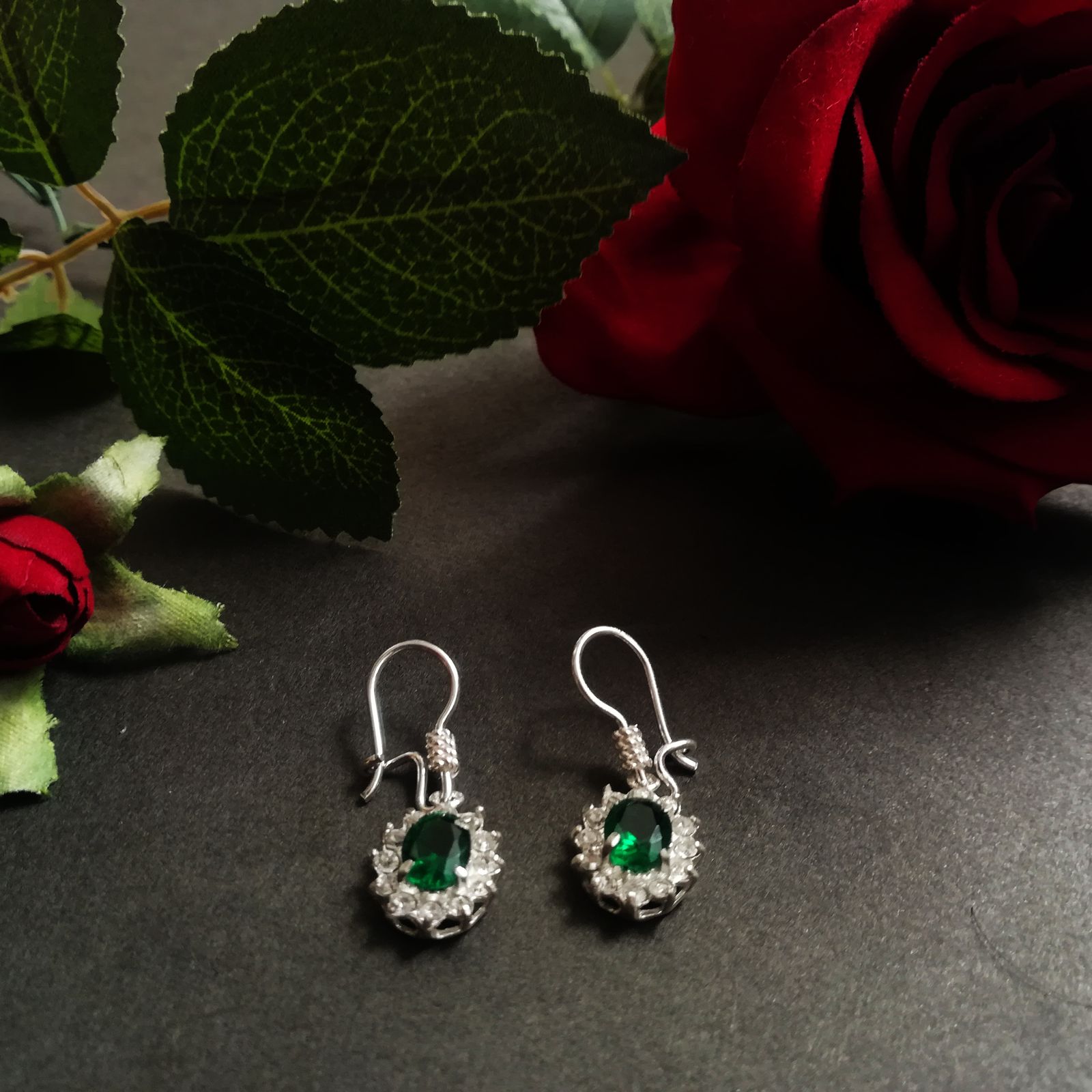 گوشواره نقره زنانه سلین کالا مدل زبرجد ce-zeb9 - - 2