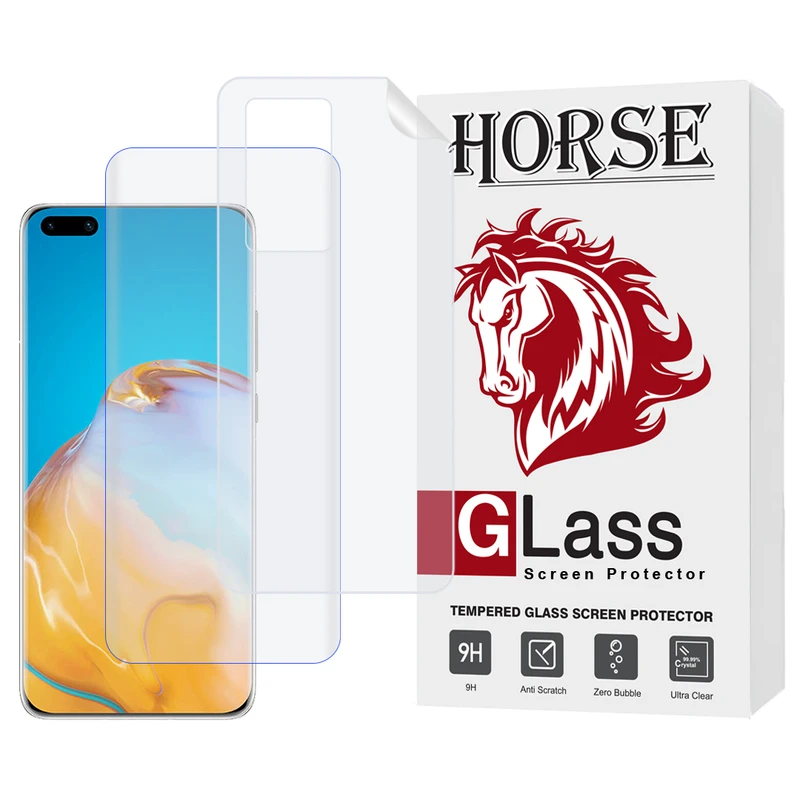 محافظ صفحه نمایش یووی هورس مدل UVNANOMTBH مناسب برای گوشی موبایل هواوی P40 Pro به همراه محافظ پشت گوشی