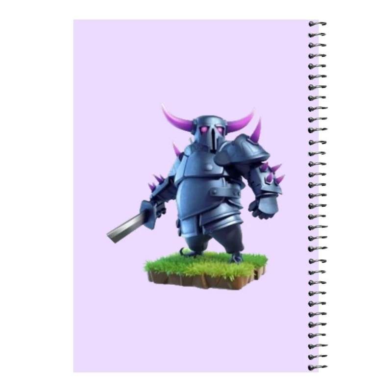 دفتر مشق 80 برگ اس جی مدل کلش رویال کد 12