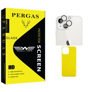 محافظ پشت گوشی وایلی نایس مدل Pergas Glass FLL مناسب برای گوشی موبایل اپل iPhone 13  به همراه محافظ لنز دوربین