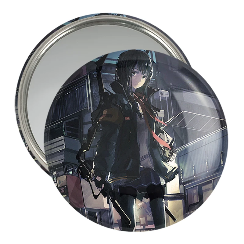 آینه جیبی خندالو مدل دختر انیمه ای  کد 18102