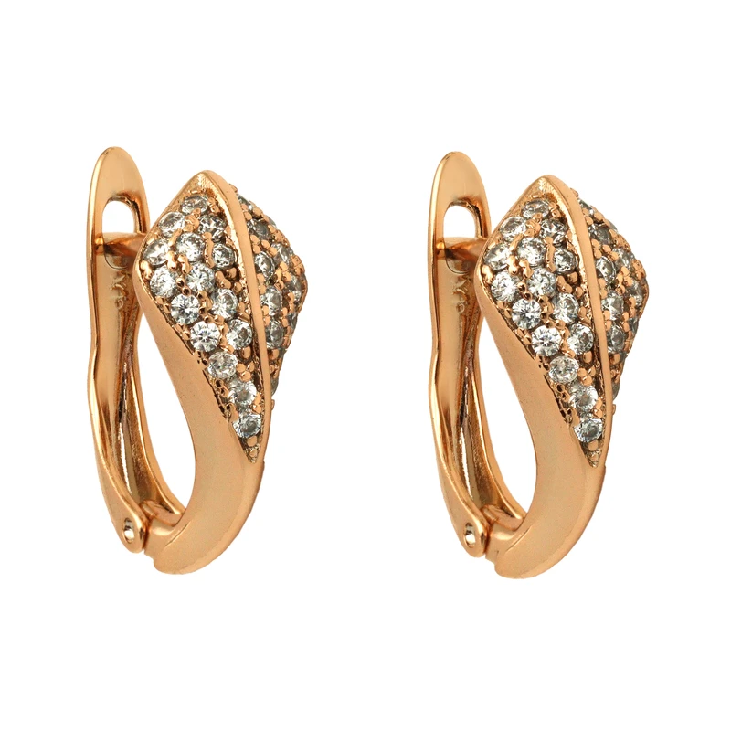 گوشواره زنانه ژوپینگ مدل نگینی کد TE 194