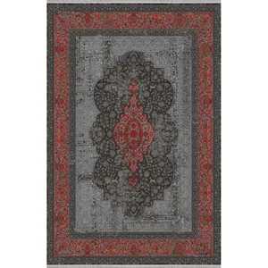 فرش ماشینی فرش سانا کد N9 زمینه طوسی