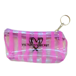 کیف لوازم آرایش زنانه مدل شیشه ای راه راه کوچک