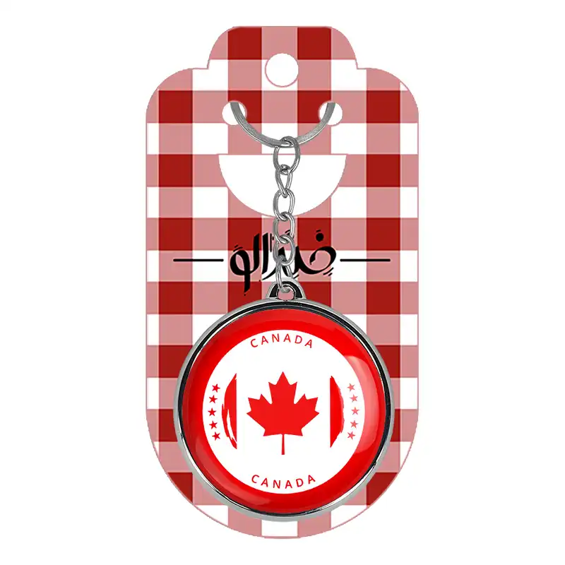 جاکلیدی خندالو طرح پرچم کانادا مدل دوطرفه کد 2060520607