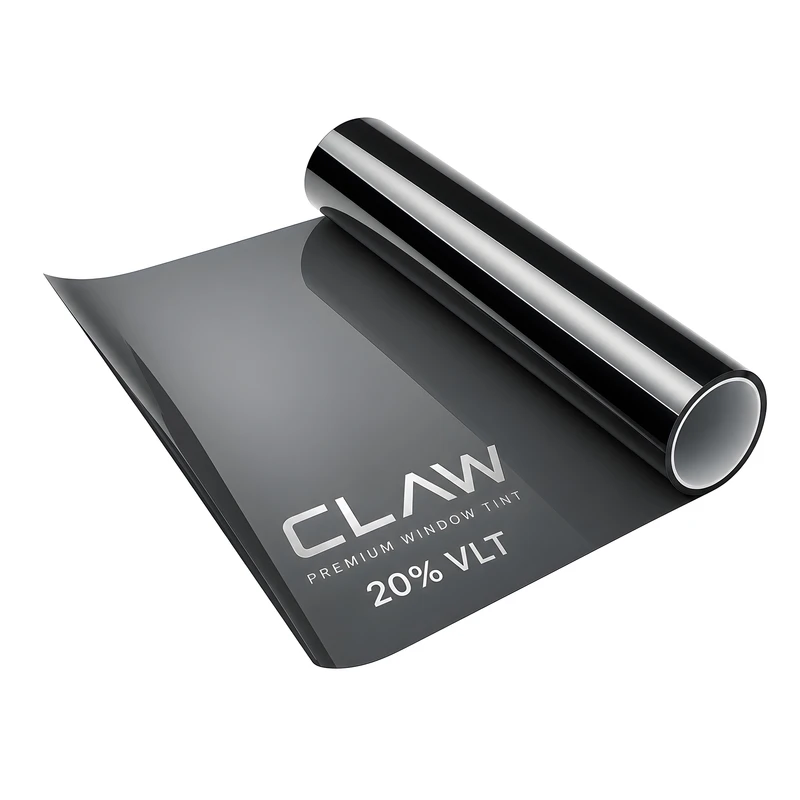 برچسب دودی شیشه عقب خودرو کلاو مدل ضد خش 20 درصد تک لایه آنتی یووی کد 75-claw-iiim-20 رول 2 متری