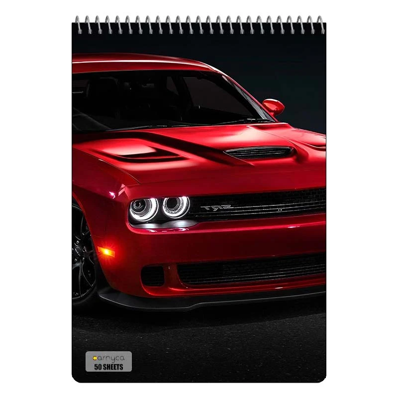 دفتر نقاشی 50 برگ سیمی کارنیکا طرح دوج چلنجر Dodge Challenger کد 39673
