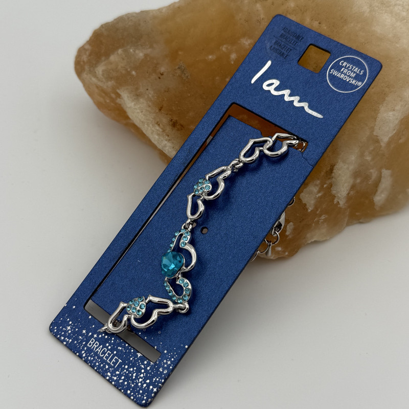 دستبند زنانه آی ام مدل قلب کریستالی