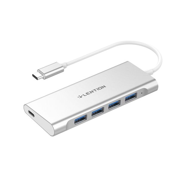 هاب 5 پورت USB-C لنشن مدل CB-TP-C31-SIL هاب 5 پورت USB-C لنشن مدل CB-TP-C31-SIL