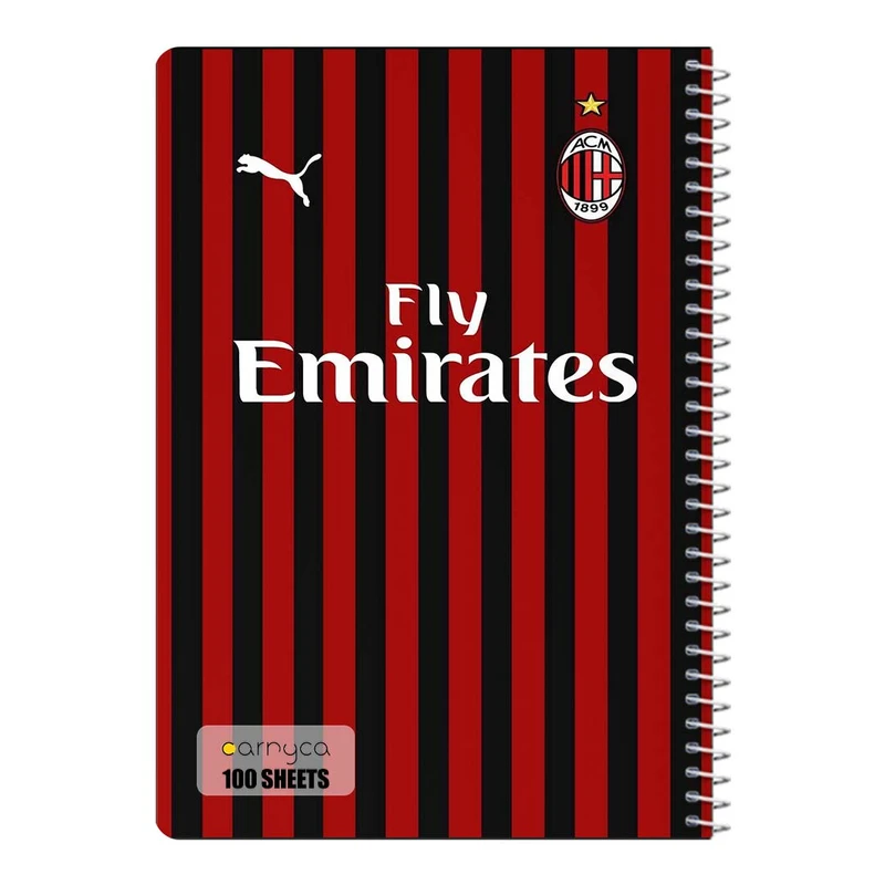 دفتر شطرنجی 100 برگ سیمی کارنیکا طرح آ.ث. میلان AC Milan کد 63871