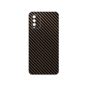MAHOOT Glossy-Brown-Fiber Cover Sticker for Xiaomi Redmi Note 9 4G