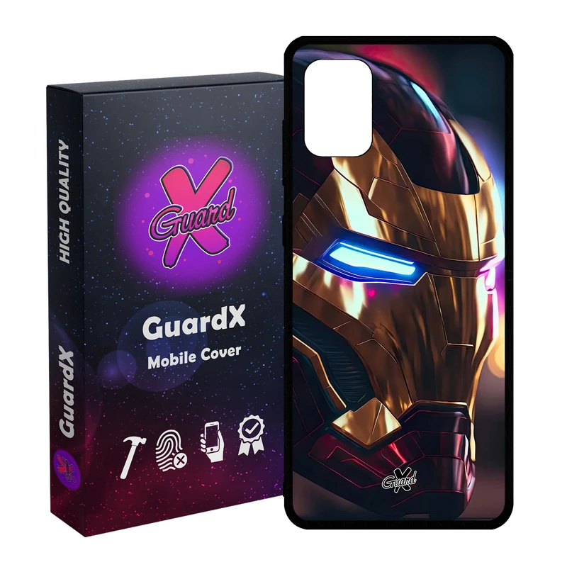 کاور گارد ایکس طرح Iron Man مدل Glass10604 مناسب برای گوشی موبایل سامسونگ Galaxy A31