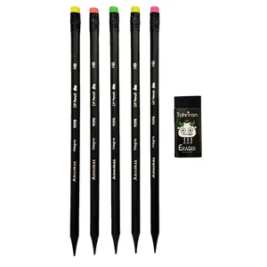 مداد مشکی ادمیرال درجه سختی HB مدل Negro به همراه پاک کن بسته 6 عددی