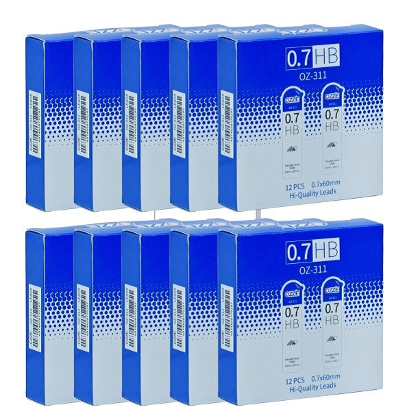 نوک مداد نوکی 0.7 میلی متری مدل oz-311   بسته 10 عددی