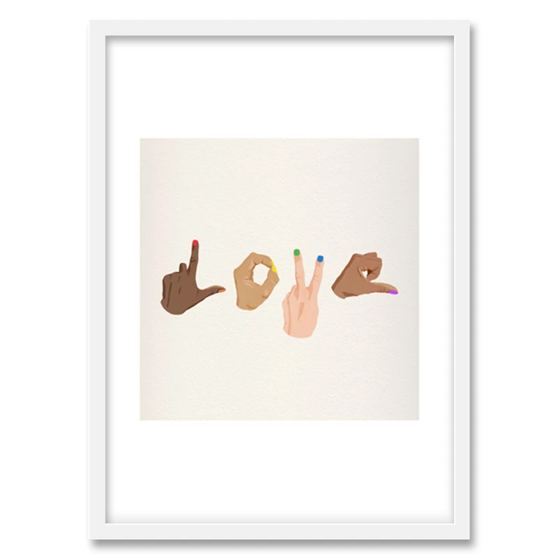 تابلو فورنیمو مدل ایلوستریشن آرت مدرن و مینیمال love کد 0114W