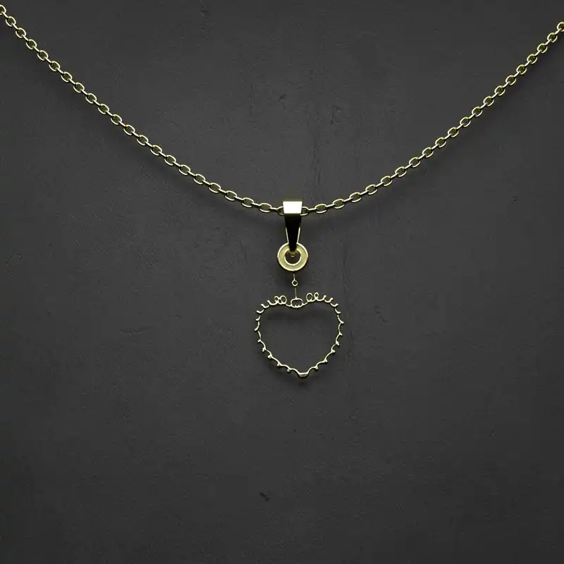 گردنبند طلا 18 عیار زنانه مدوپد مدل قلب کد DD2-1-1170