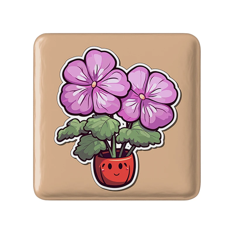 پیکسل خندالو طرح گل و گیاه مدل مربعی کد 36622